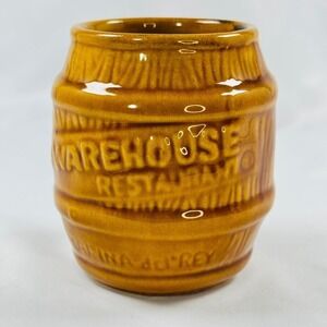 Vintage Tiki Mug Rum Barrel Warehouse Restaurant Marina Del Rey CA Kitsch MCM